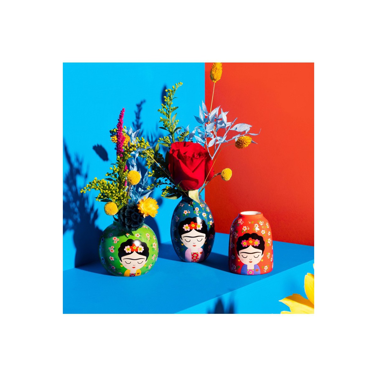 Sass & Belle - Floreros Frida Floral - Set De 3