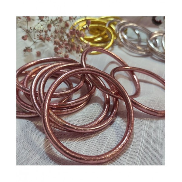 Pulsera Budista Pan de Oro Gruesa - Oro Rosa