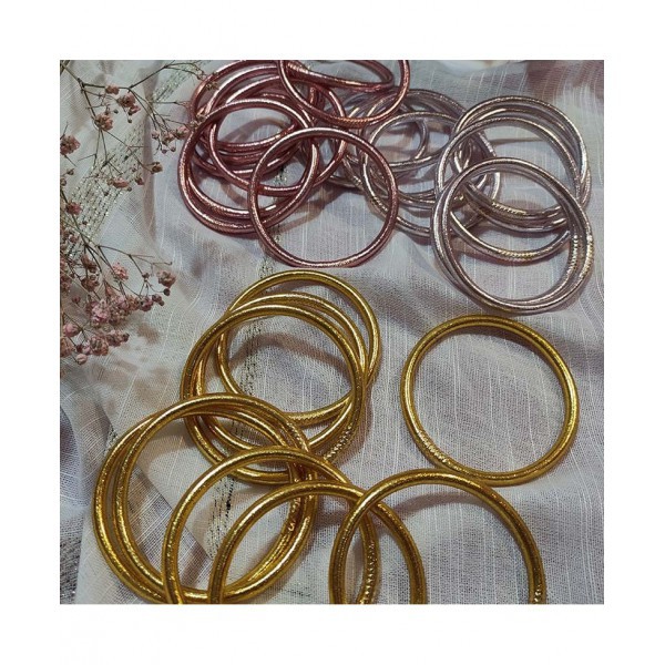 Buddhist Bracelet Thick Gold Leaf - Rose Gold