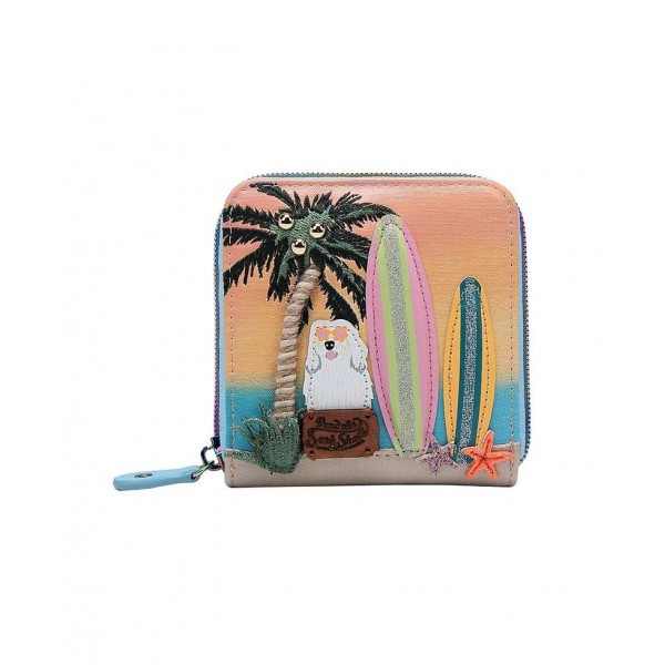 Vendula The Surf Shack - Cartera cuadrada con cremallera
