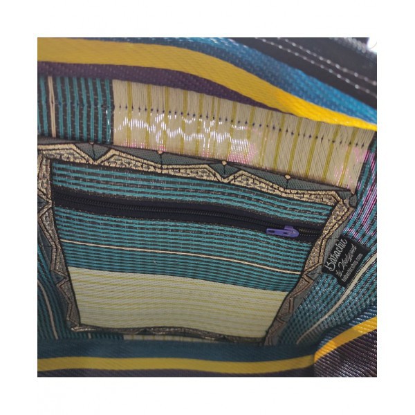 BABACHIC - Mini bolso retro con asas - Azul