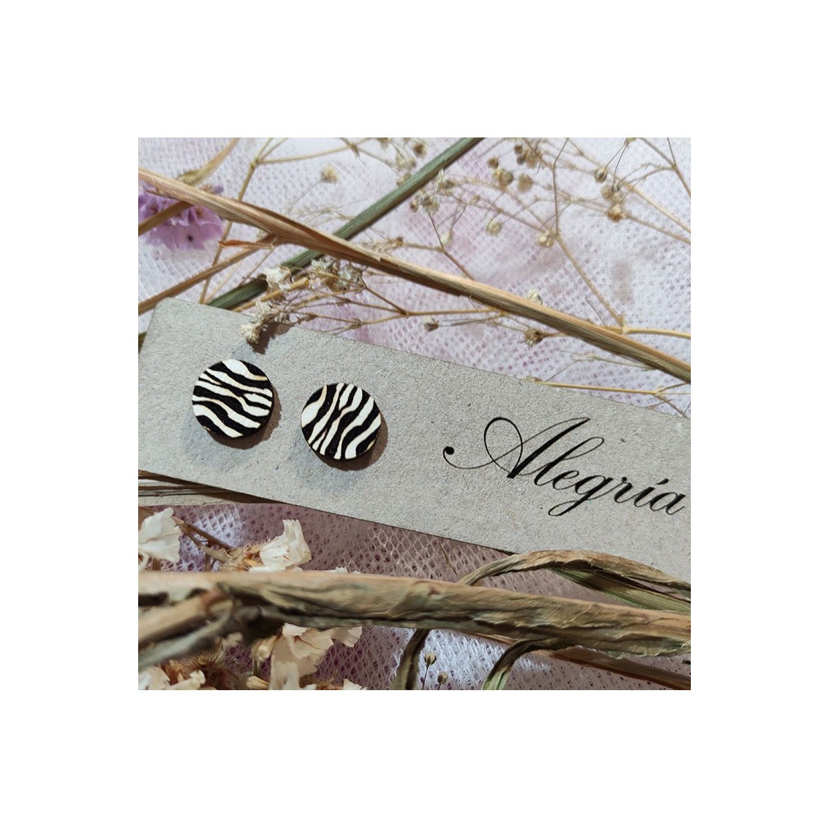 Animal Print Zebra Earrings