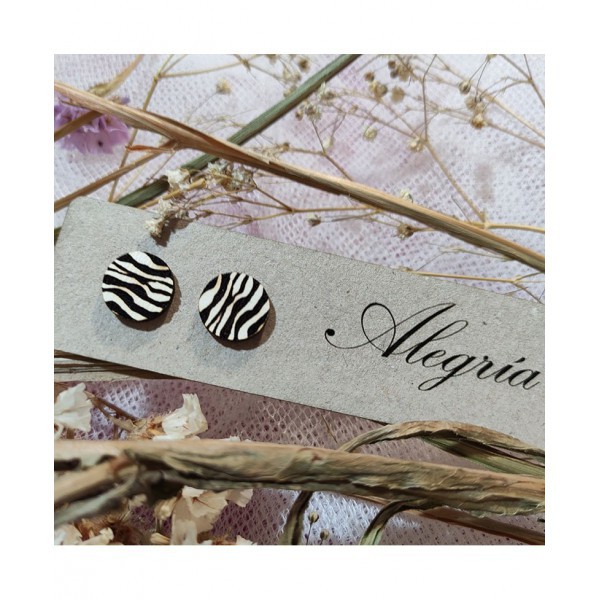 Animal Print Zebra Earrings