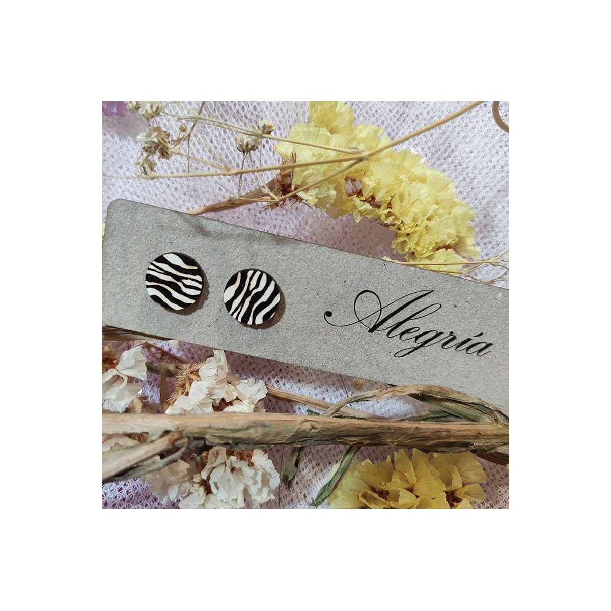 Animal Print Zebra Earrings