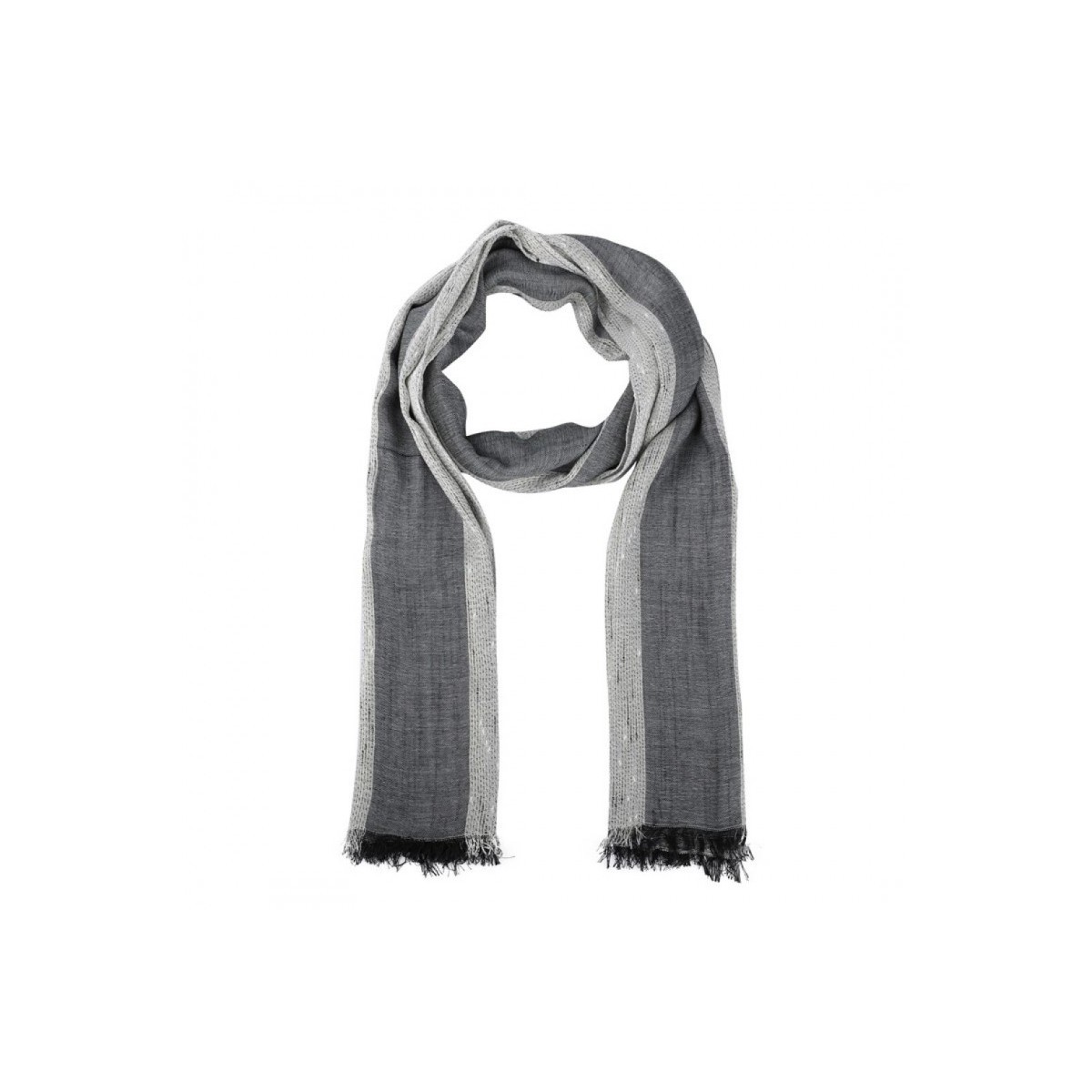 Black Glitter Striped Foulard
