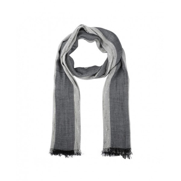 Black Glitter Striped Foulard