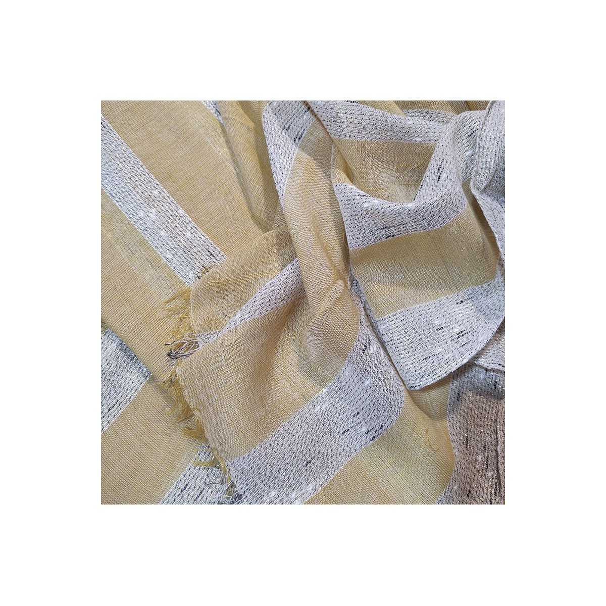 Foulard Rayas Brillo Ocre