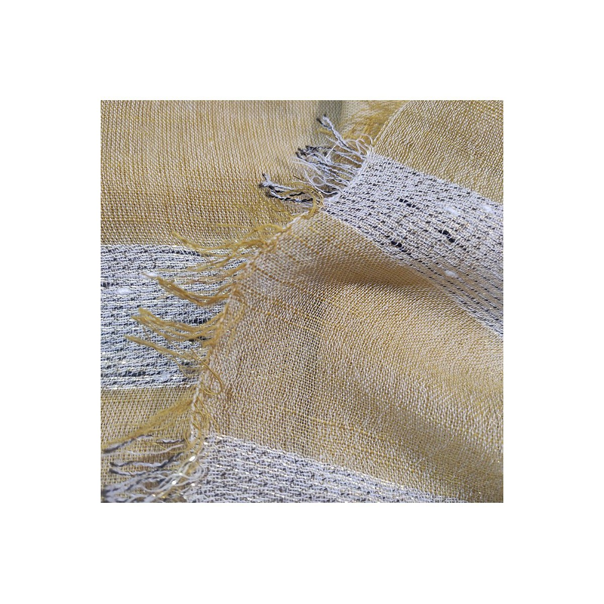 Foulard Rayas Brillo Ocre