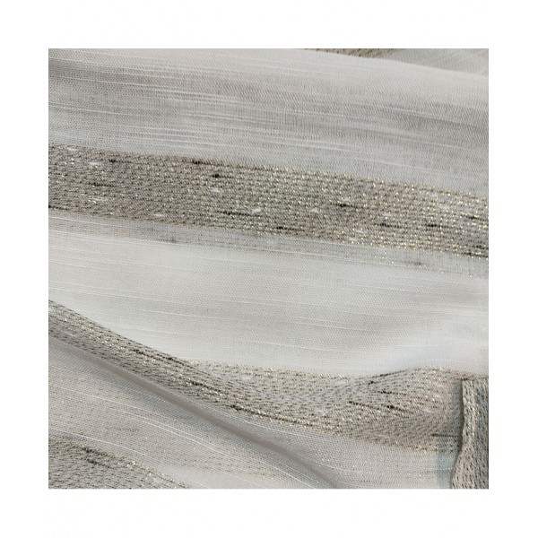 White Glitter Striped Foulard