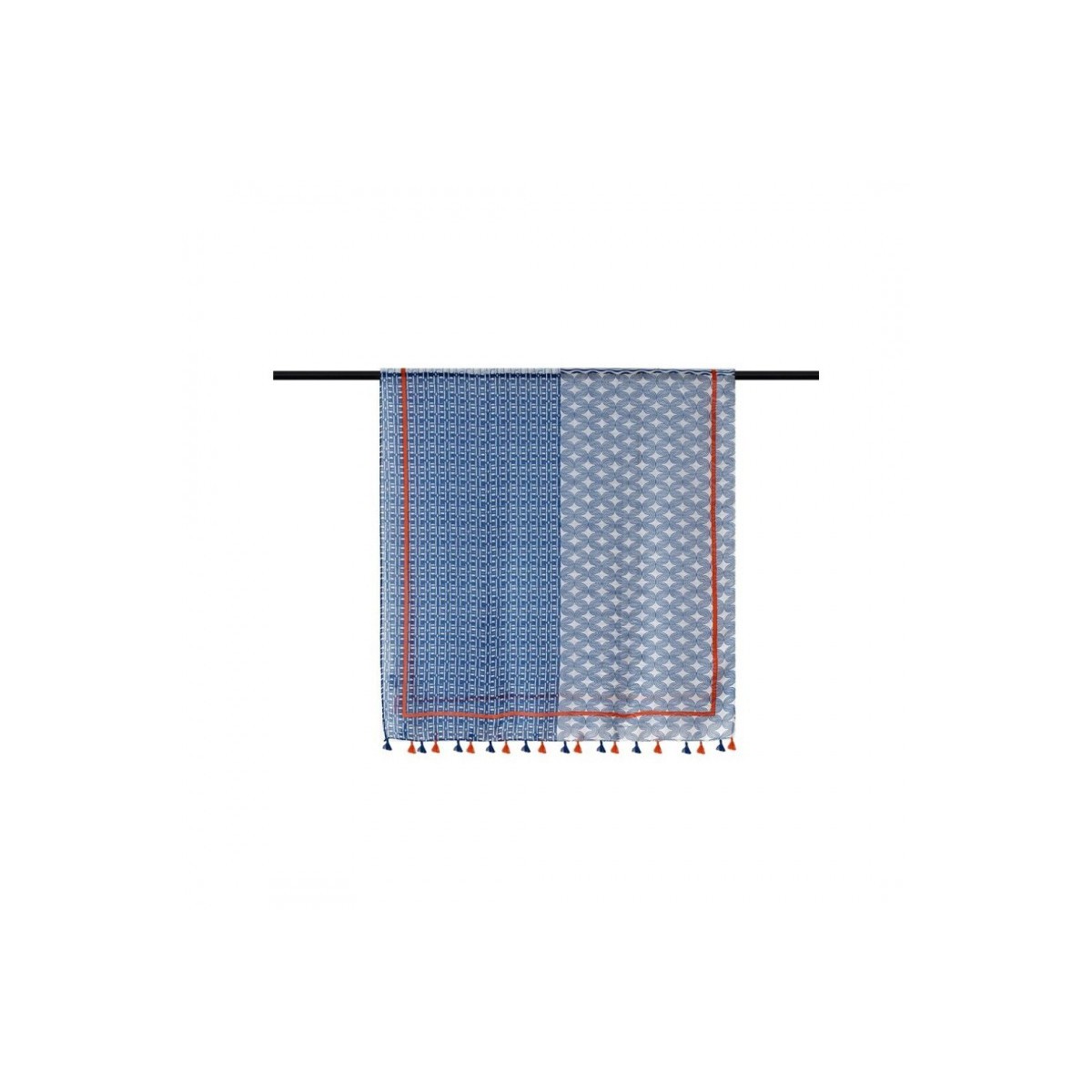 Blue Framed Foulard