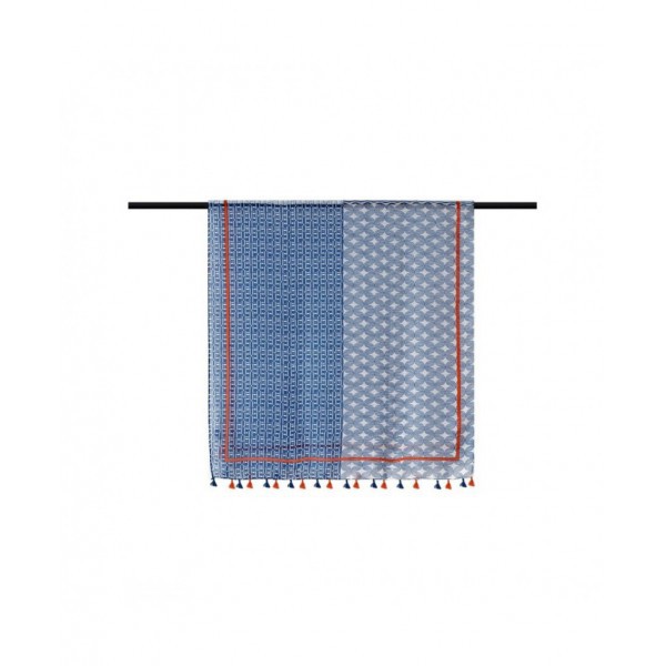 Blue Framed Foulard
