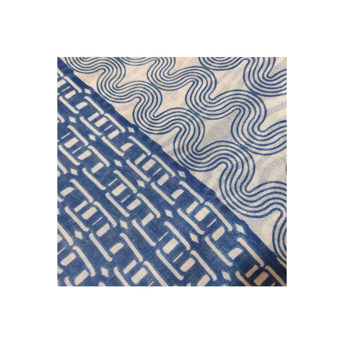 Blue Framed Foulard