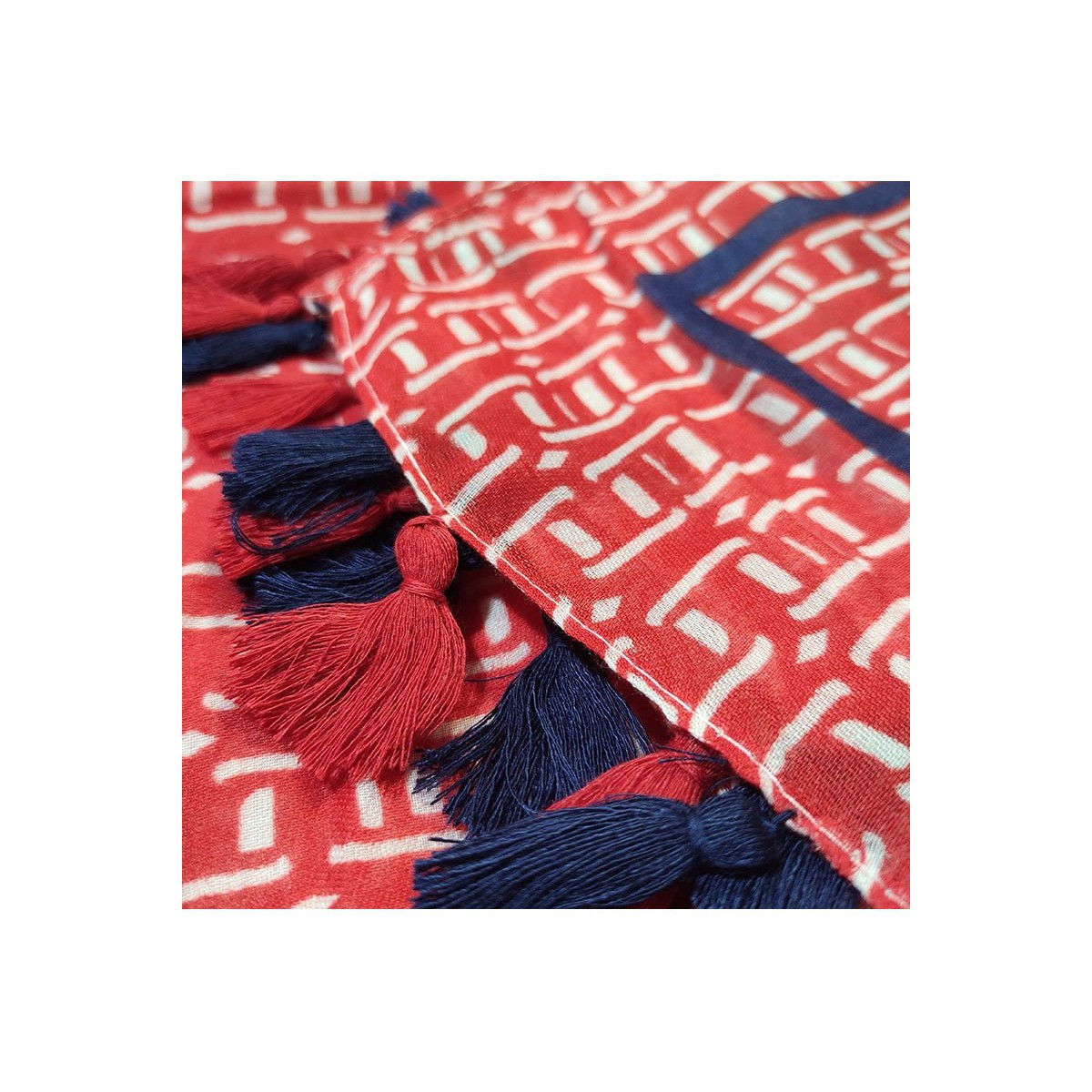 Red Framed Foulard