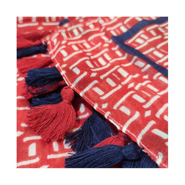 Red Framed Foulard