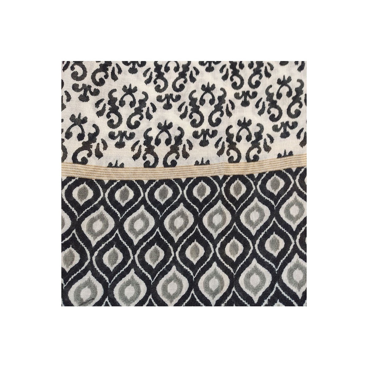 Foulard Black Pompoms