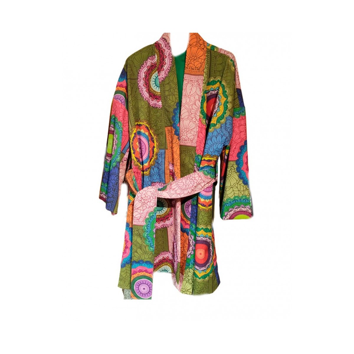 Kurta Kaftan Verde - Chaqueta con Cinturón