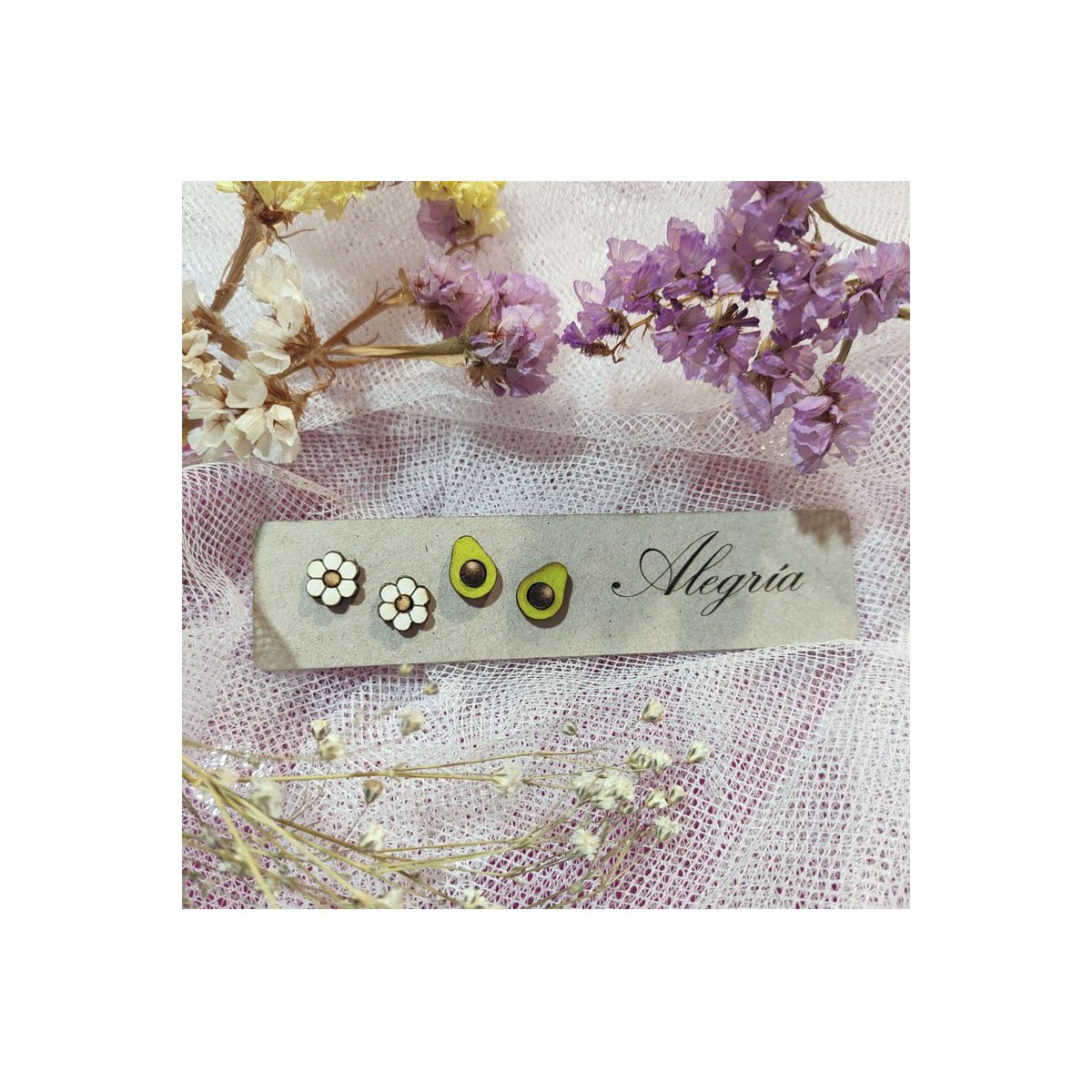 Vintage Daisy + Avocado Earrings - 2 sets