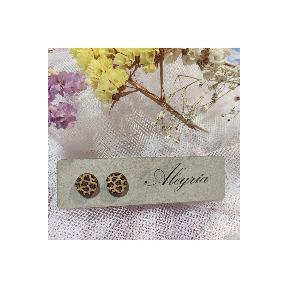 Animal Print Leopard Dark Earrings