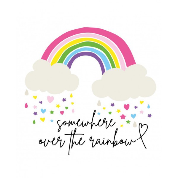 Rainbow food napkins 33x33 cm