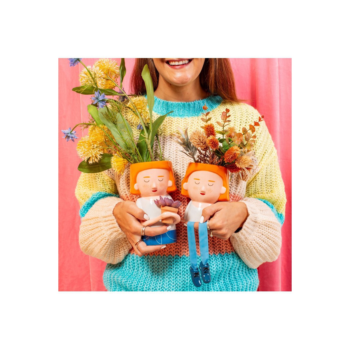 Sass & Belle - Jarrón Plant Mum con mini maceta