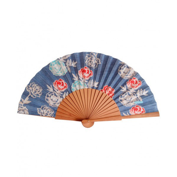 Tusitala Hand Fan - Scarlet