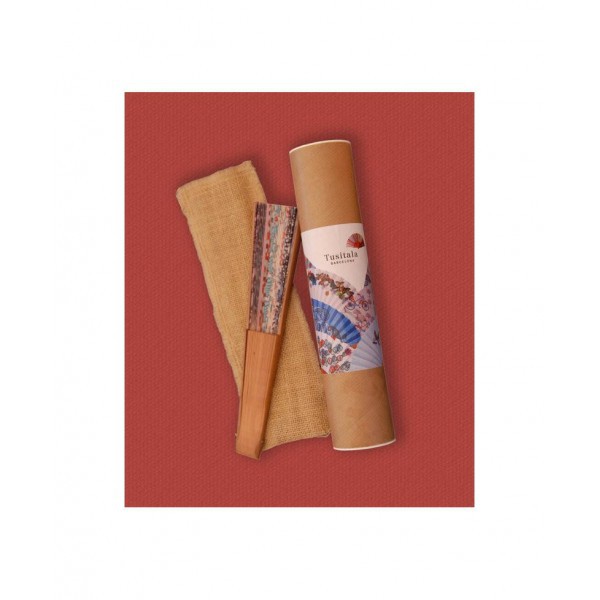 Tusitala Hand Fan - Scarlet