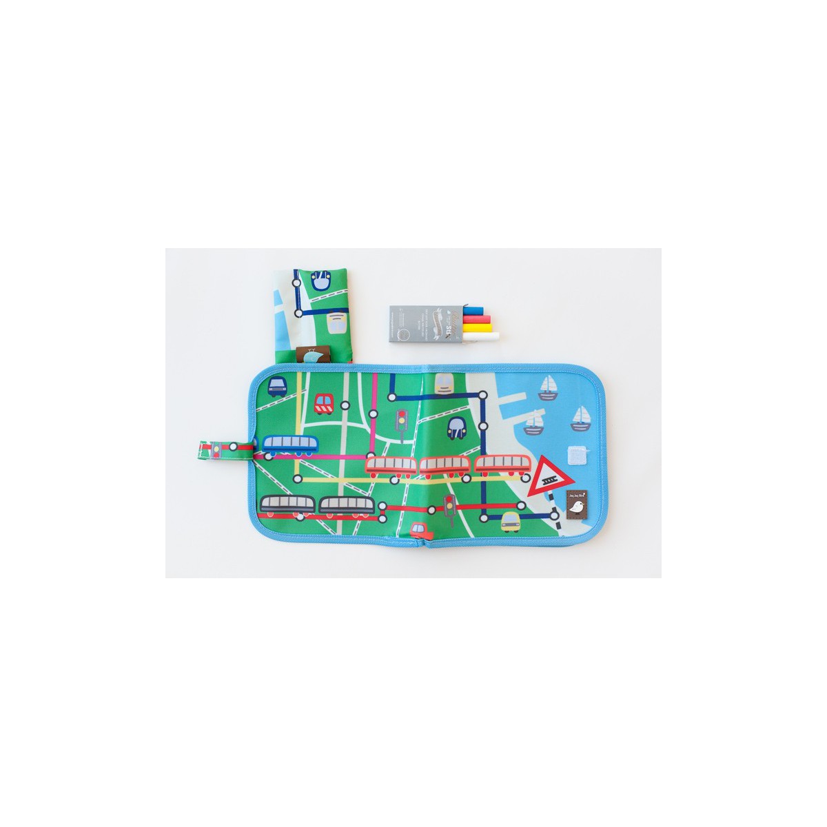 JAQ JAQ BIRD - DOODLE IT & GO CHALK BOOK - TRAINS