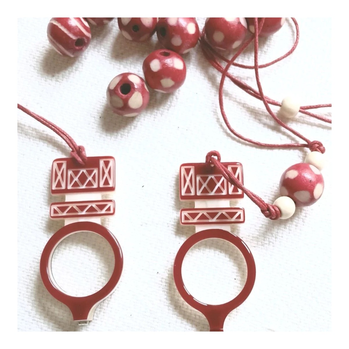 Flippan´Look- Colgante Gafas - Tuareg Rojo