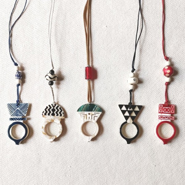 Flippan´Look- Colgante Gafas - Tuareg Rojo