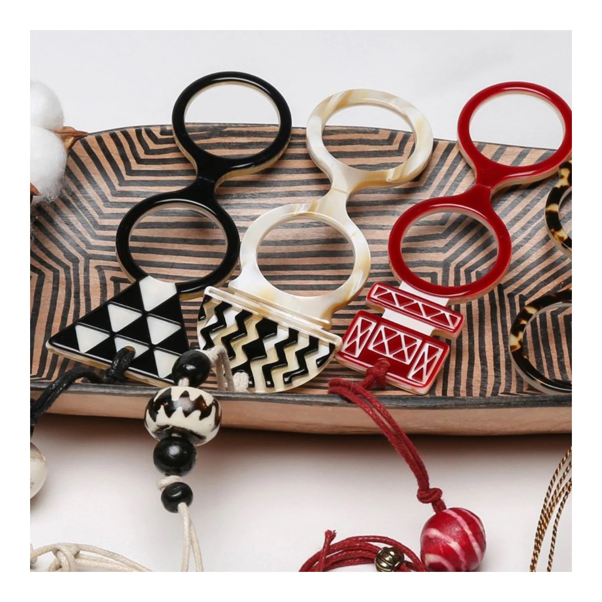 Flippan´Look- Colgante Gafas - Tuareg Rojo