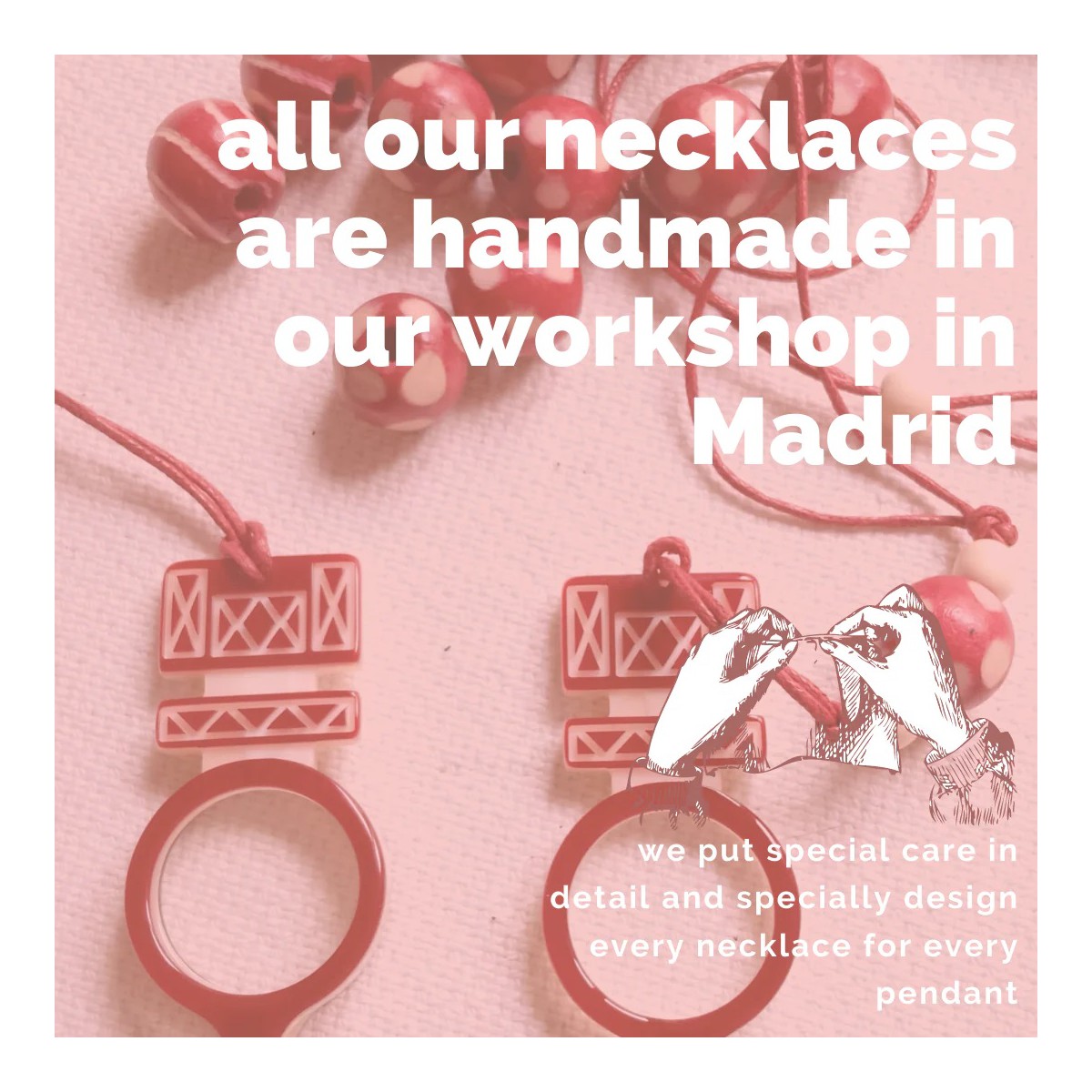 Flippan´Look- Colgante Gafas - Tuareg Rojo