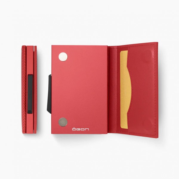 Ögon Cascade Wallet - Automatique Card Holder Red