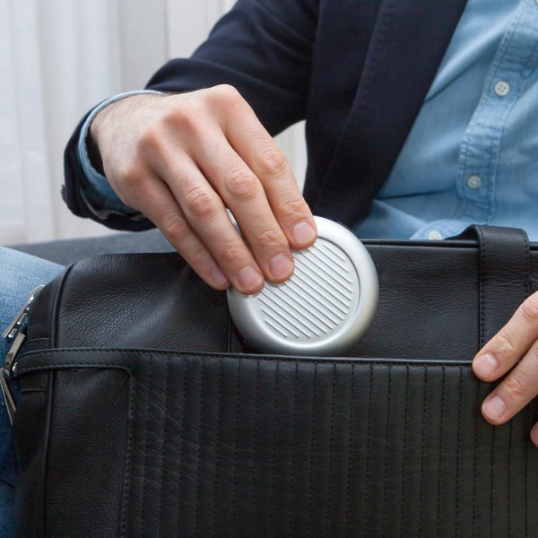 Ögon Monedero-dispensador en aluminio Silver