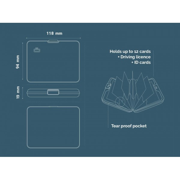 Ögon Big Stockholm - Tarjetero en aluminio Simili Brown