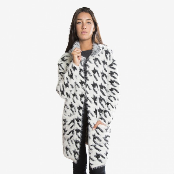 Tantrend Chaqueta Pied de Poule Blanca y Negra