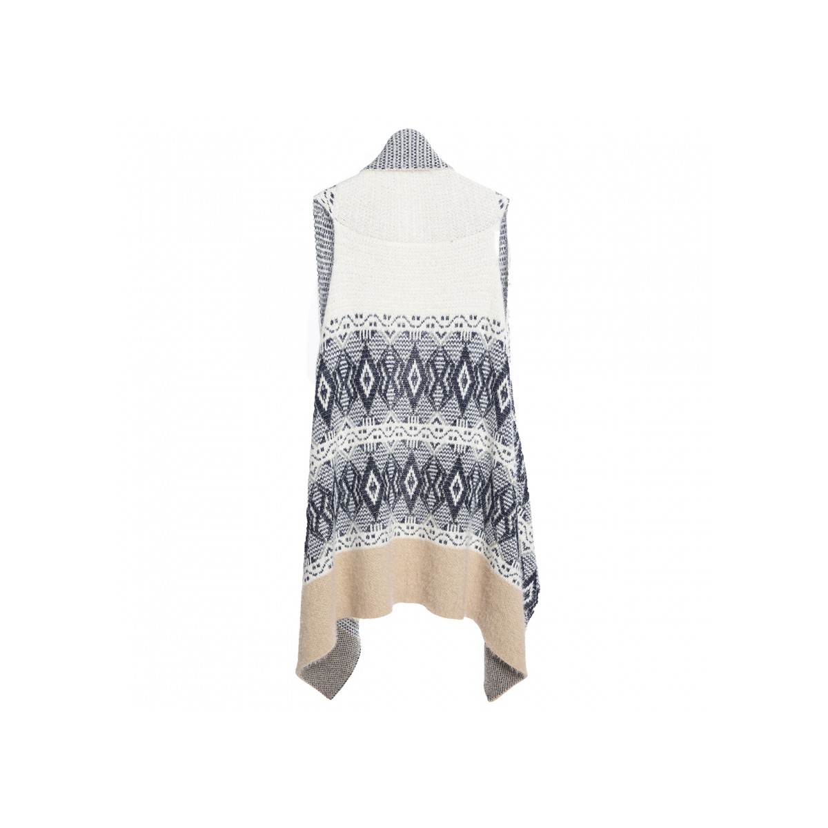 Tantrend Vest Ethnical- Ivory and Grey