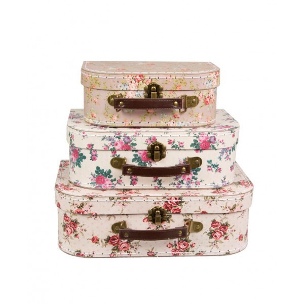 copy of Sass & Belle - Vintage Rose Suitcases -Set of 3