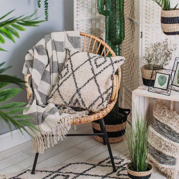 Sass & Belle - Scandi Boho Stripe Blanket Throw