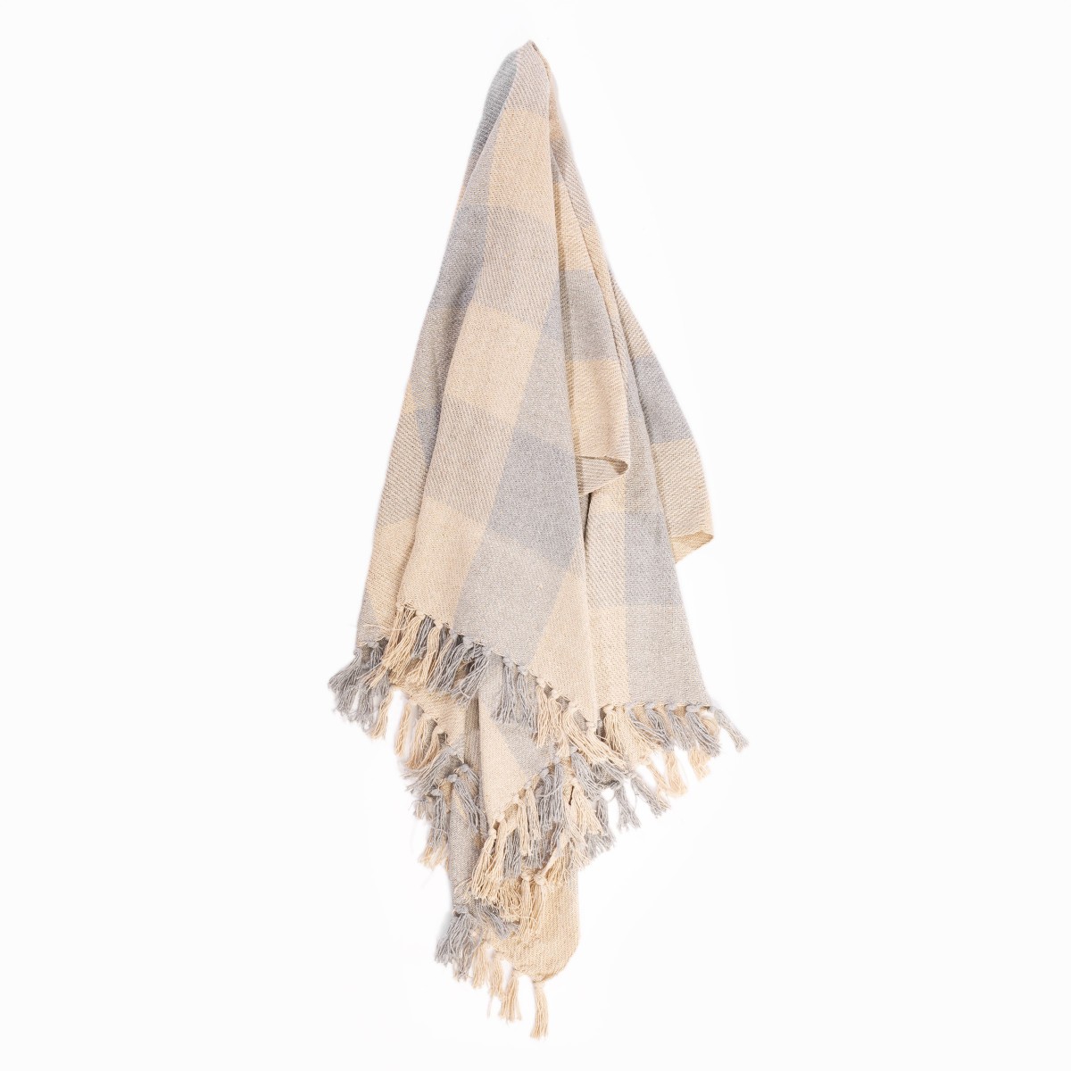 Sass & Belle - Grey Gingham Throw