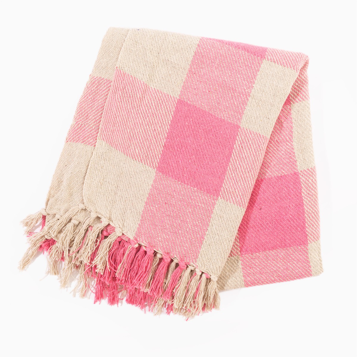 Sass & Belle - Pink Gingham Throw