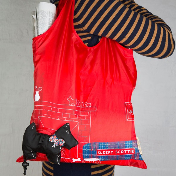 Sass & Belle - Bolsa de compra plegable Perro Scottie