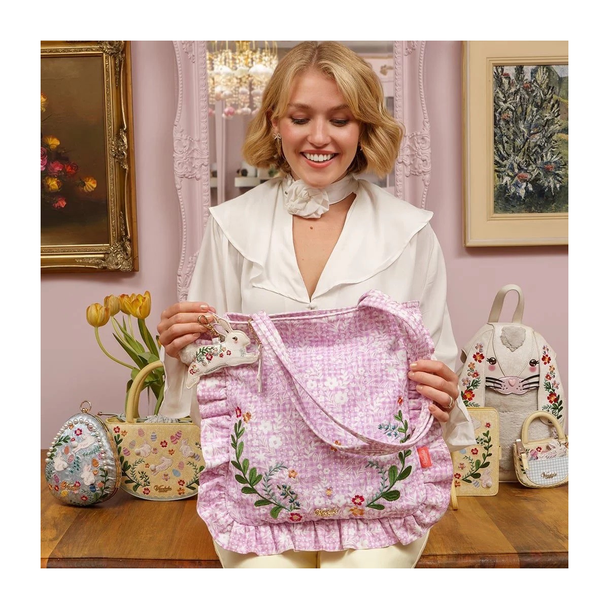 Vendula Woodland Rabbits ''Ruffle''- Tote Bag