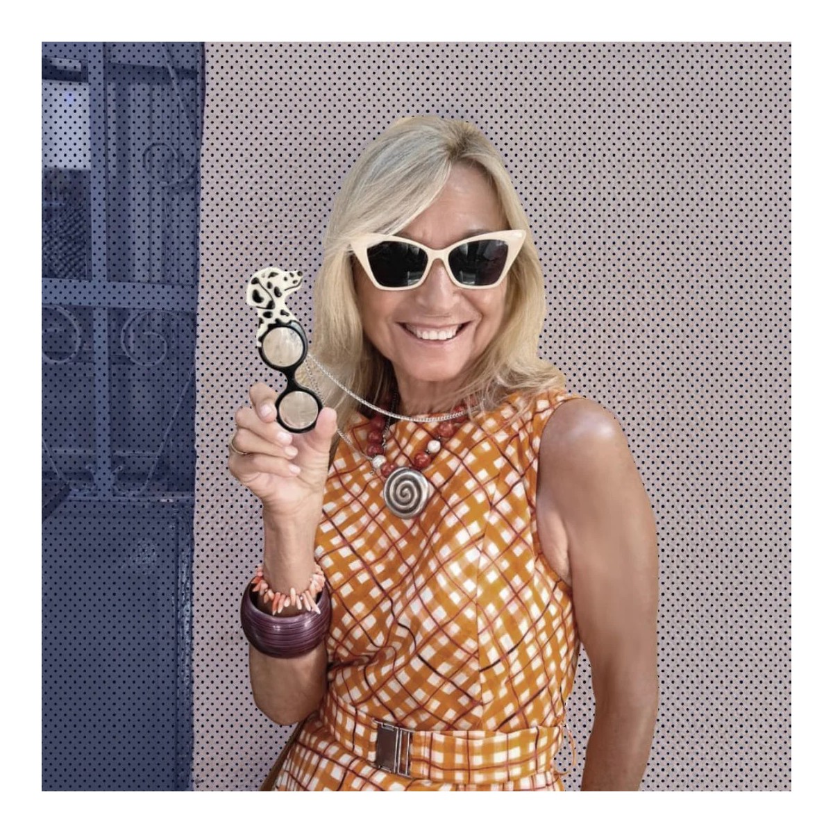 Flippan´Look- Colgante Gafas - Perro Pinta