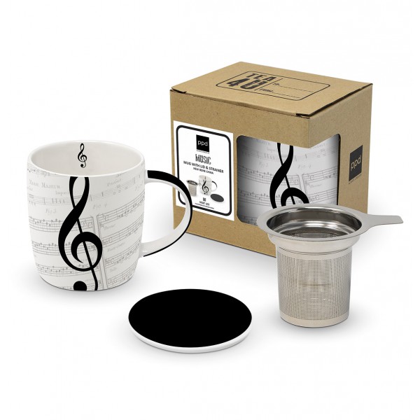 I Love Music, Teacup With lid and tea strainer