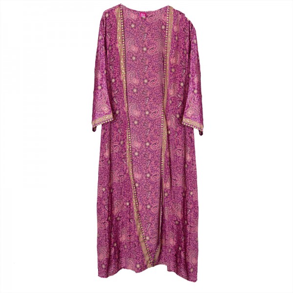 Tantrend Kimono Étnico Floral Fucsia