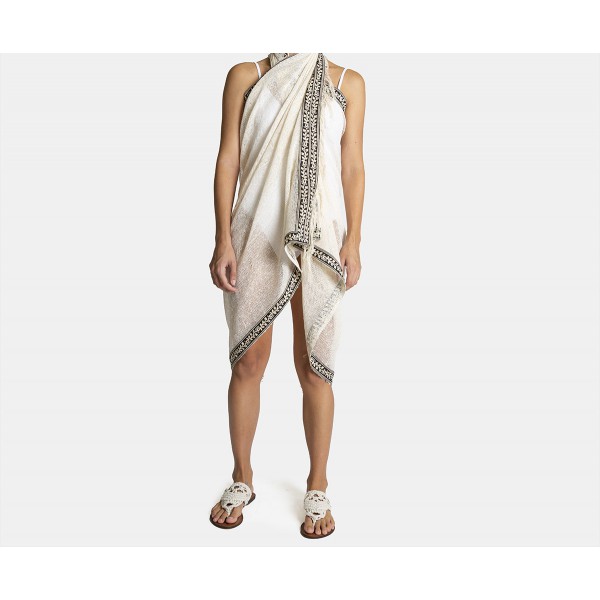 Tantrend Pareo Algodón Natural - Blanco