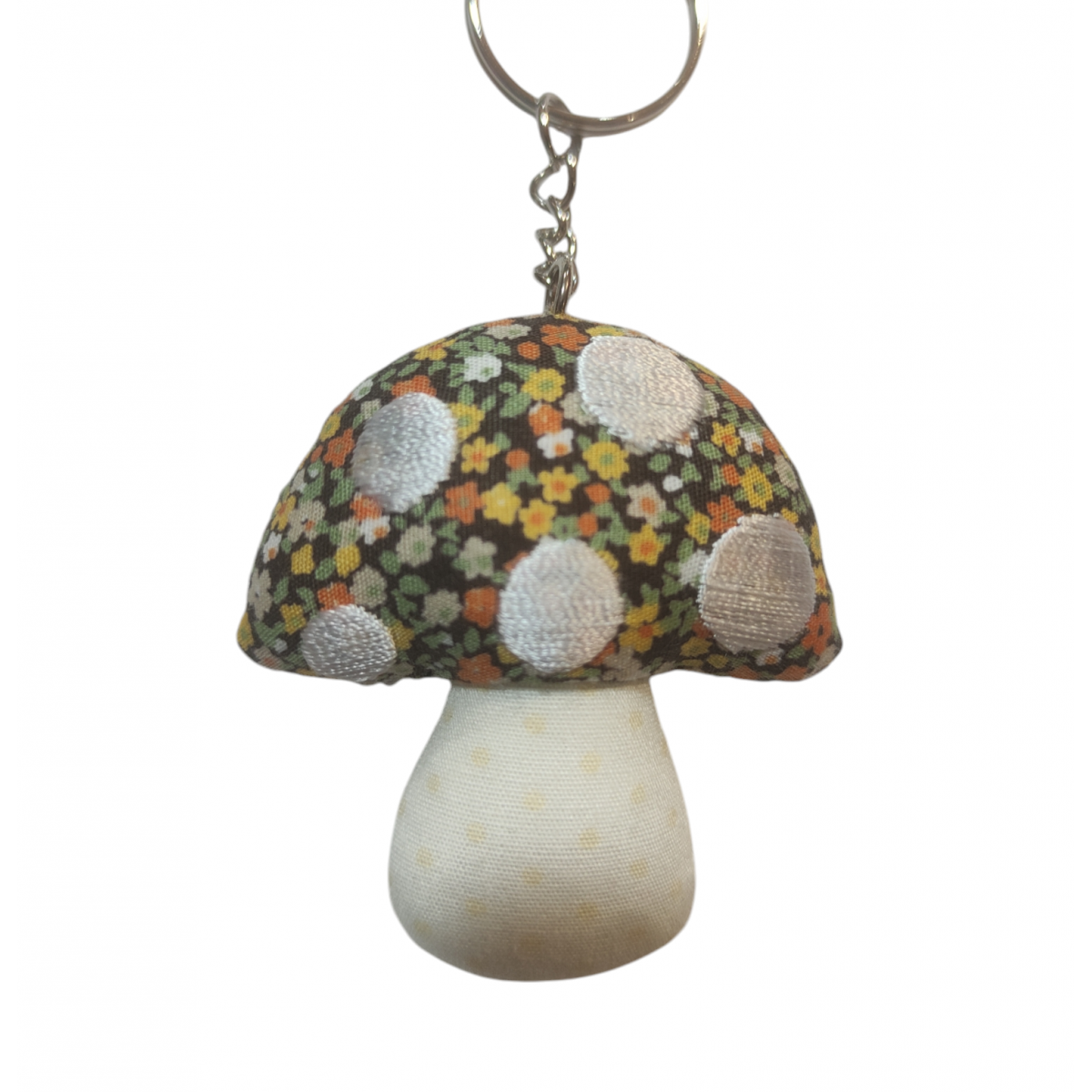 Sass & Belle - Coloured Flowers Mushroom Keyring