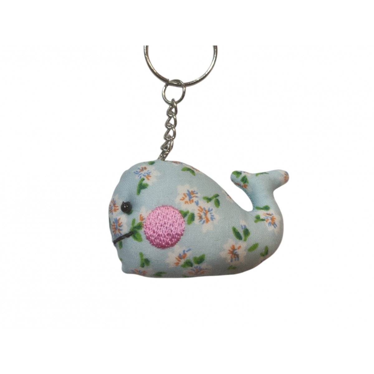 Sass & Belle -Llavero Ballena Flores Naranjas