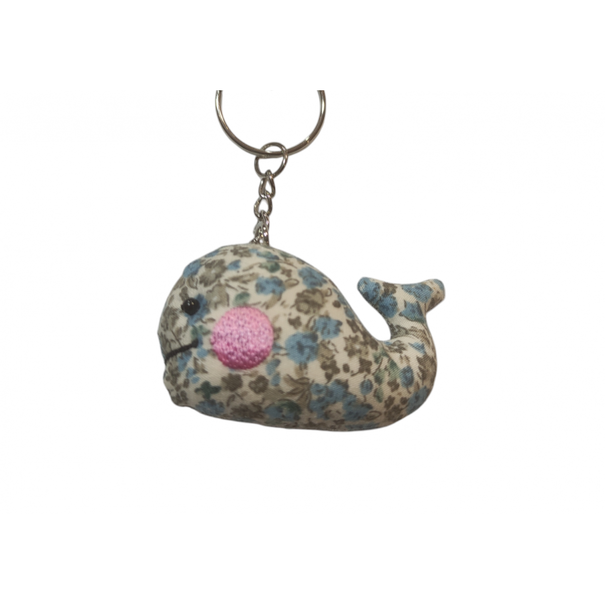 Sass & Belle -Blue Flowers Whale Keyring