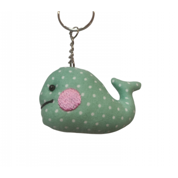 Sass & Belle - Green Whale Polka Dots Keyring